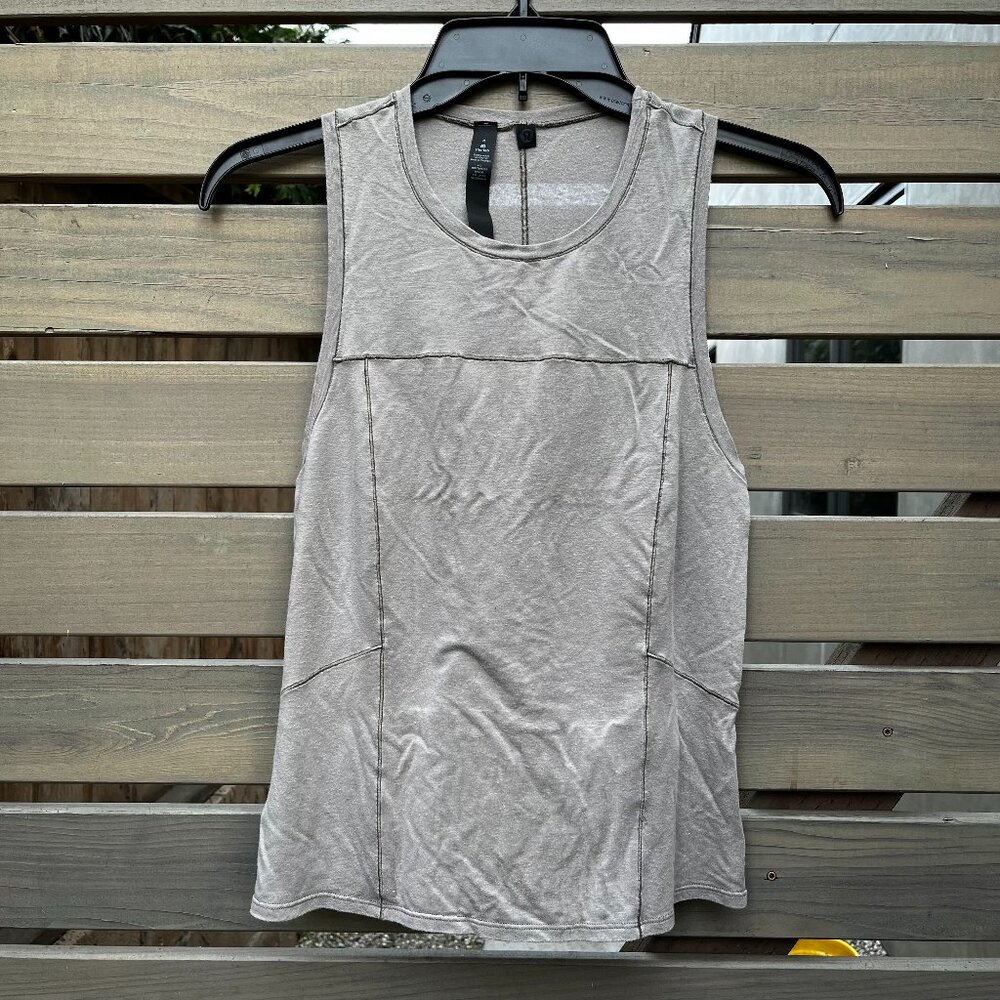 Lululemon Lab Sarala Tank Iron Grey Tan Khaki Beige Taupe Sz 4, 2